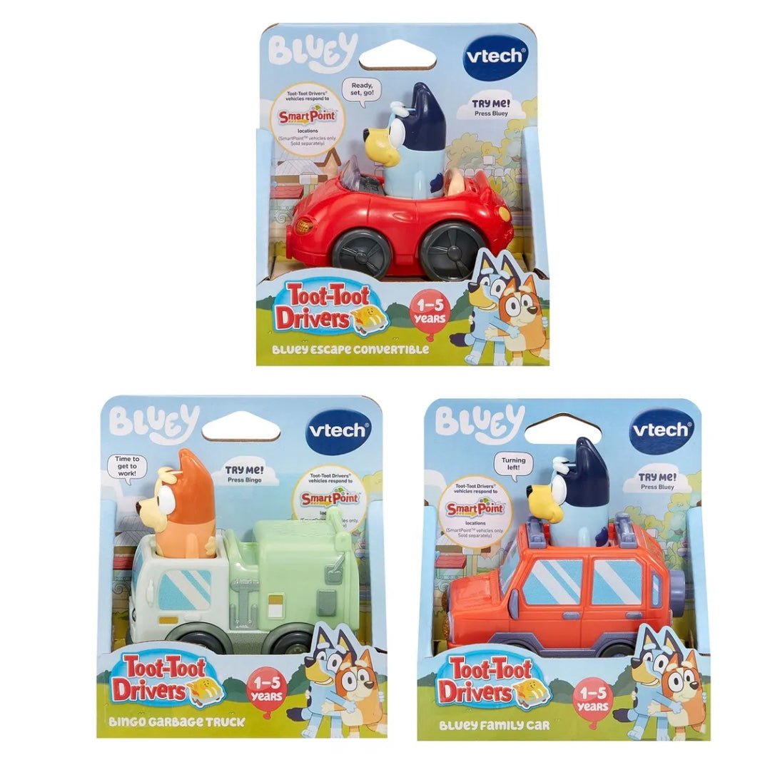 VTECH TOOT TOOT BLUEY VEHICLES AST