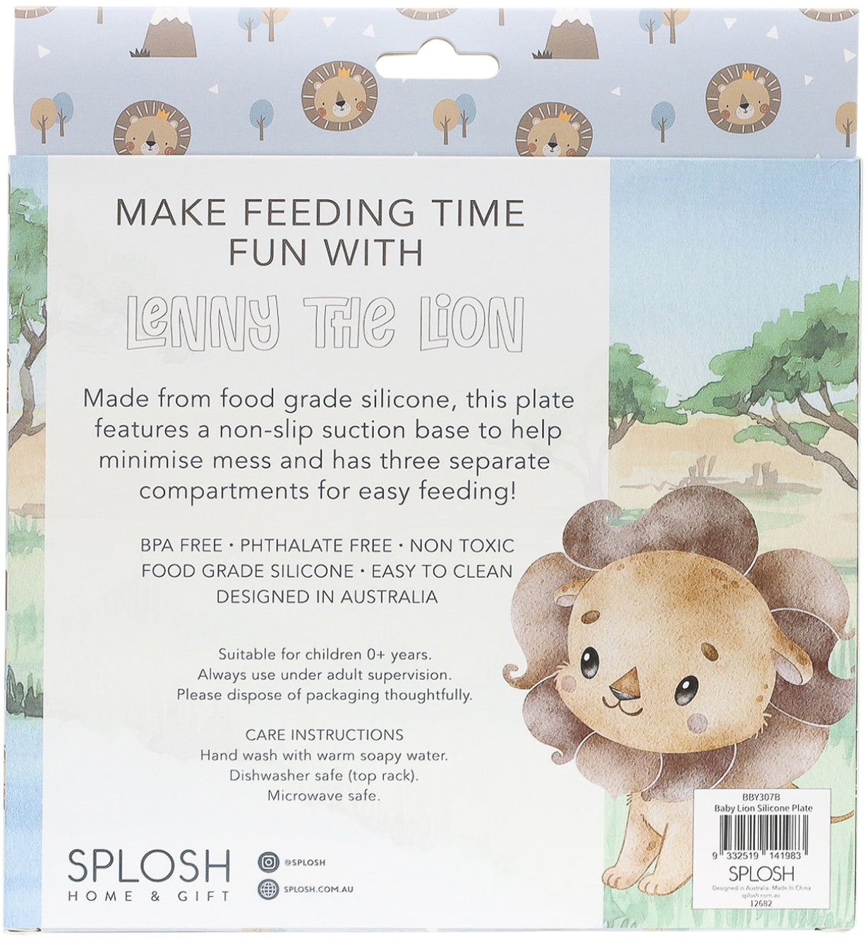SPLOSH BABY LION SILICONE PLATE