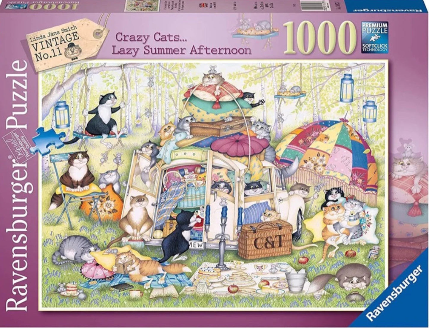 PUZZLE 1000PC CRAZY CATS GOOD LIFE NEW