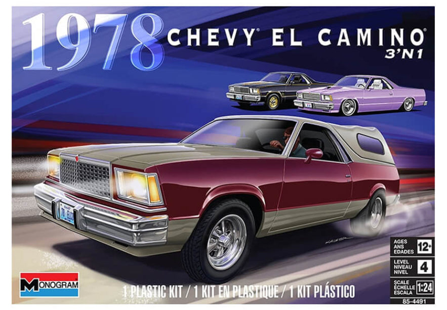 Monogram 1:24 78 Chevy El Camino 3 In 1