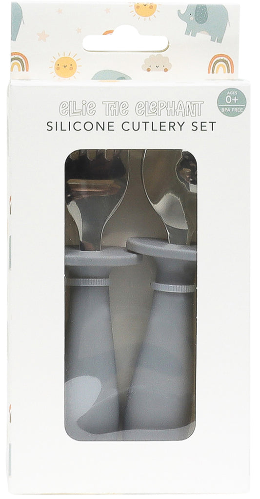 SPLOSH BABY ELEPHANT SILICONE CUTLERY SE