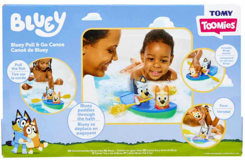 BLUEY PADDLING CANOE