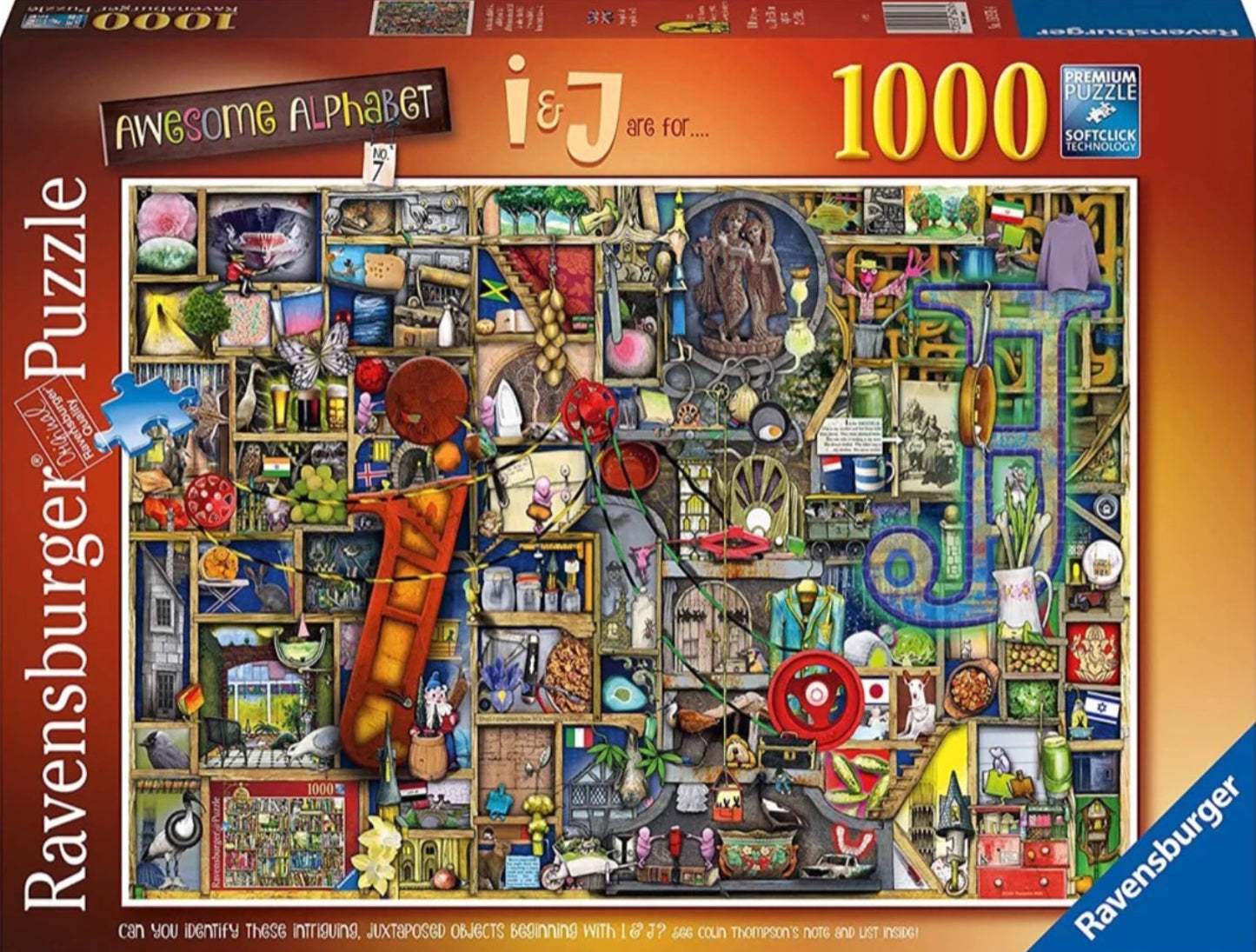 PUZZLE 1000PC AWESOME ALPHABET I & J NEW