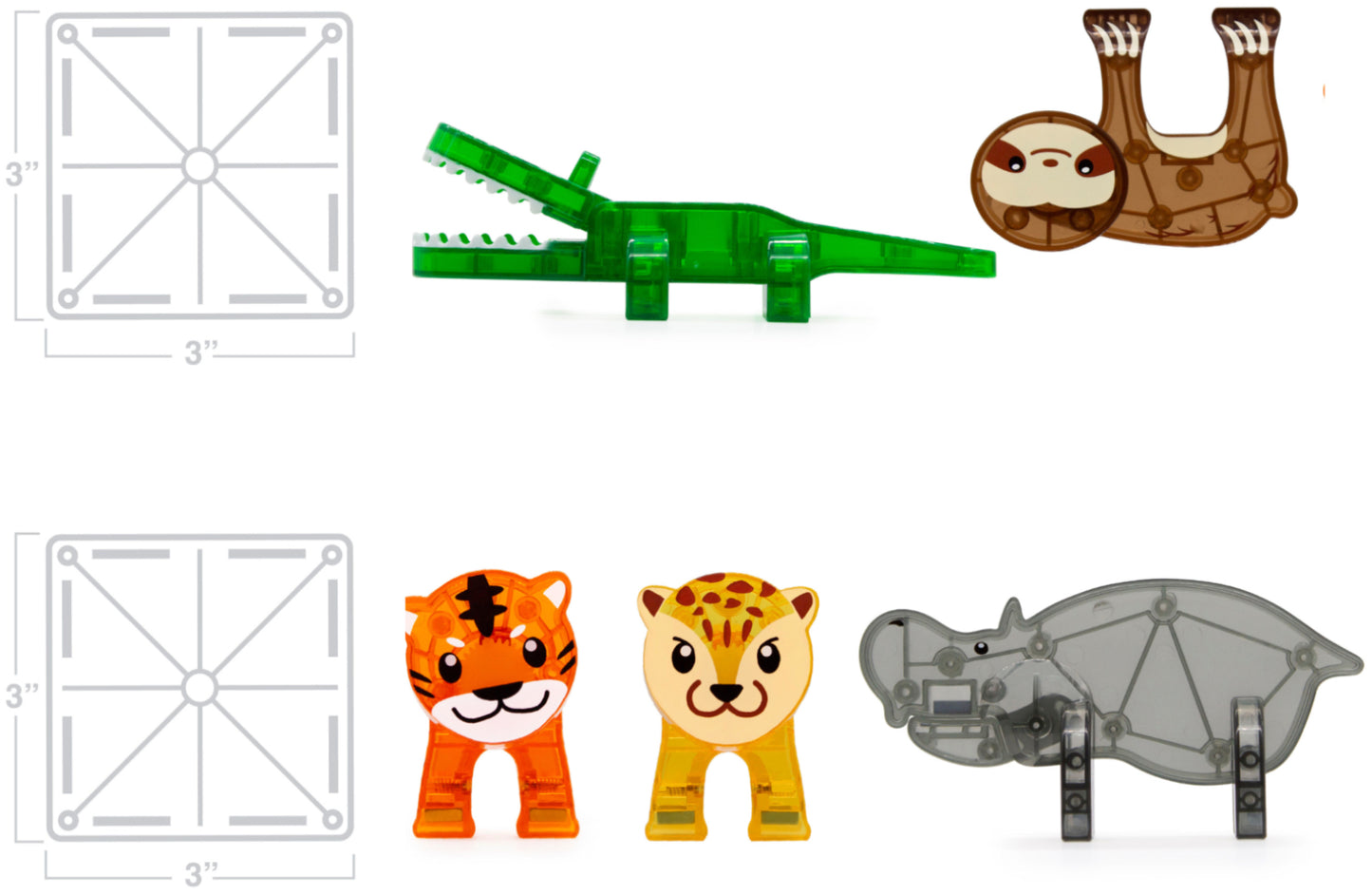 MAGNA TILES JUNGLE ANIMALS 25 PC