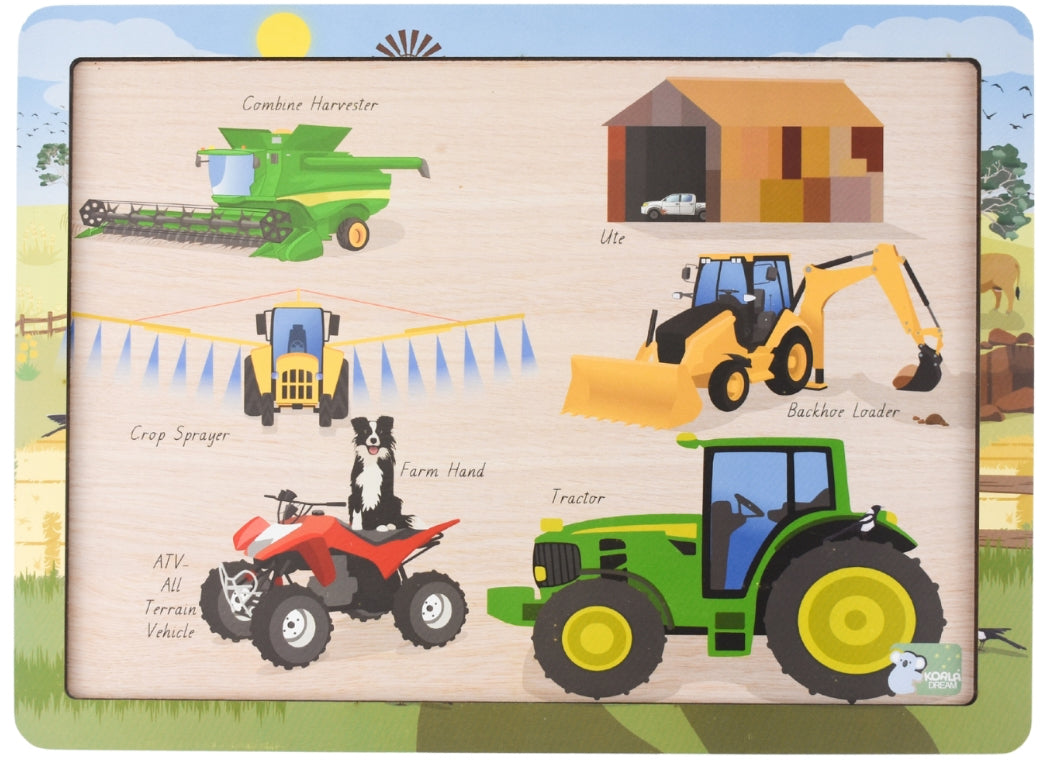 PUZZLE 24PC AUSSIE FARM VEHICLES