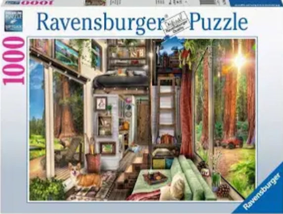 PUZZLE 1000PC REDWOOD FOREST TINY HOME N