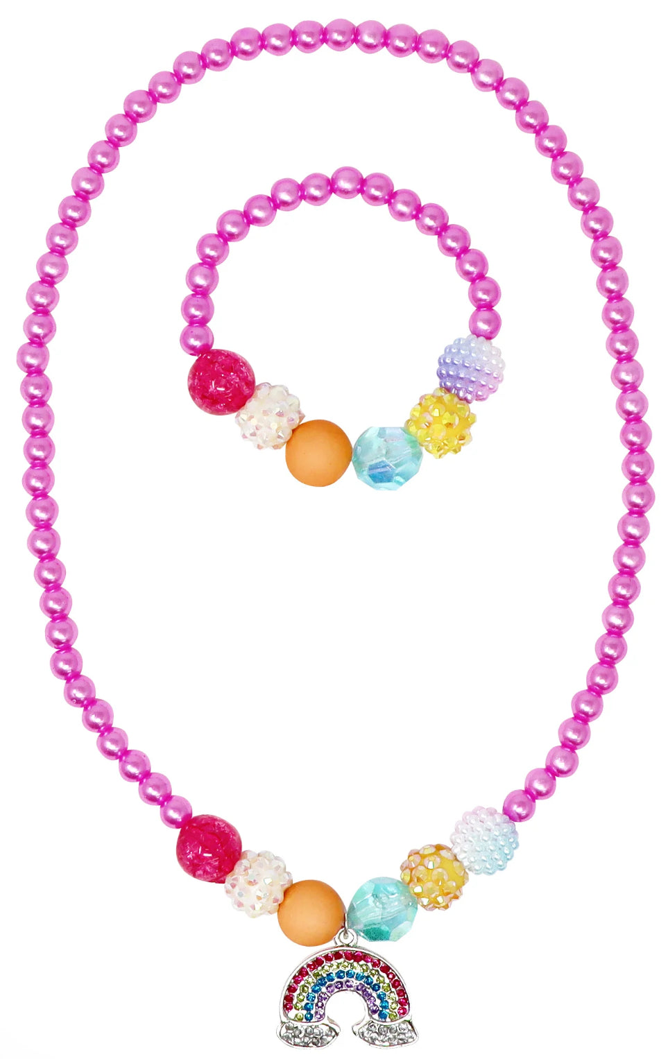 P/Pop Nbm125 Rainbow Necklace Set