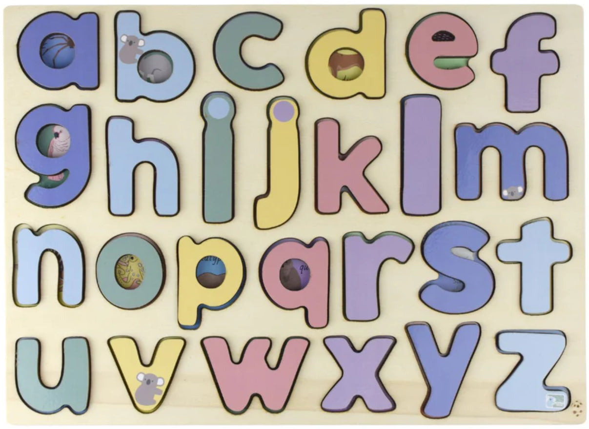 PUZZLE AUS ANIMALS LOWERCASE ALPHABET