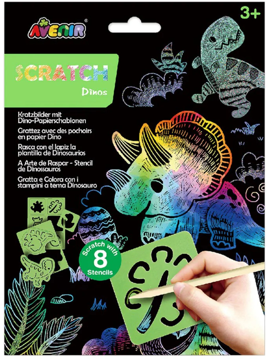 AVENIR SCRATCH & STENCIL DINO
