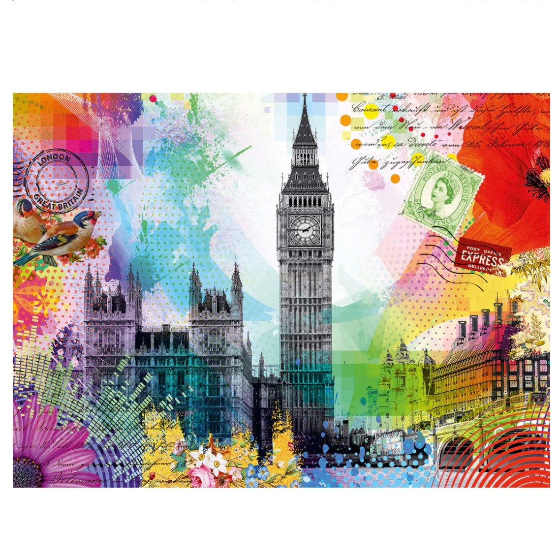 PUZZLE 500PC LONDON POSTCARD