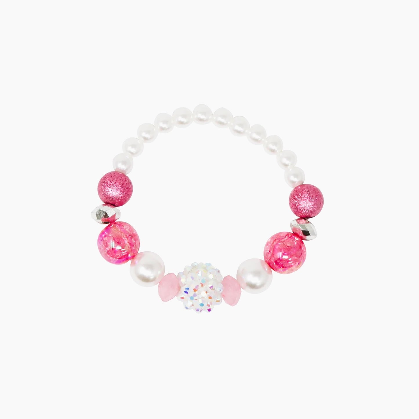 P/POP NBM122 SPARKLY PINK & PEARL BRACE/