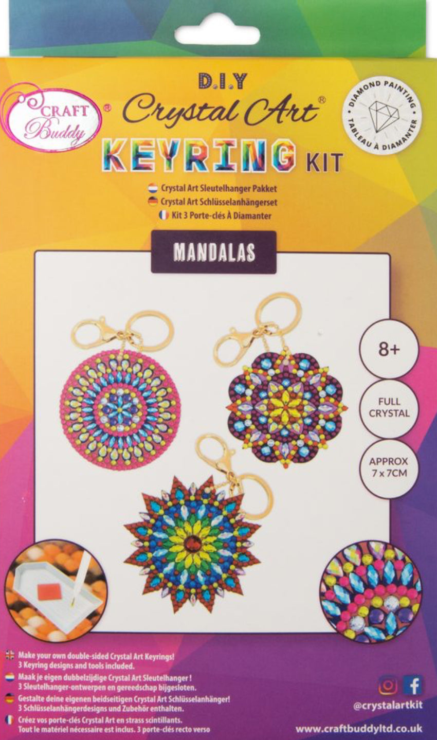 CRYSTAL ART KEYCHAIN KIT MANDALAS