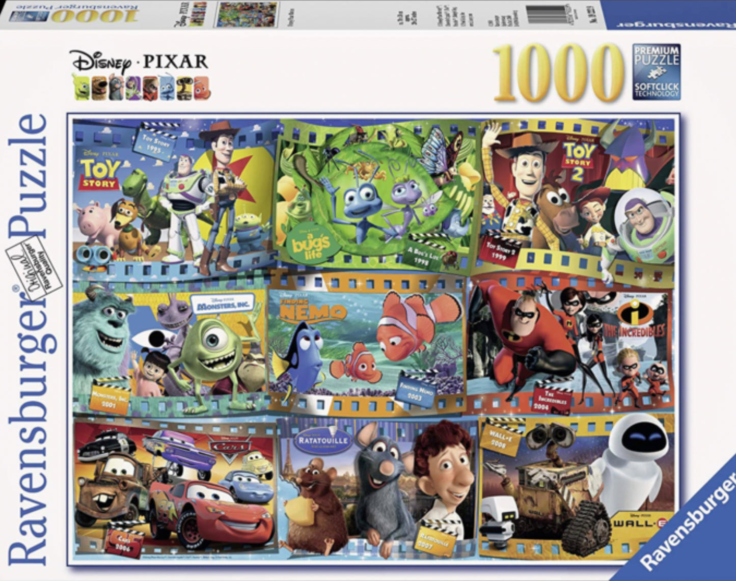 PUZZLE 1000PC DISNEY PIXAR MOVIES 1 NEW