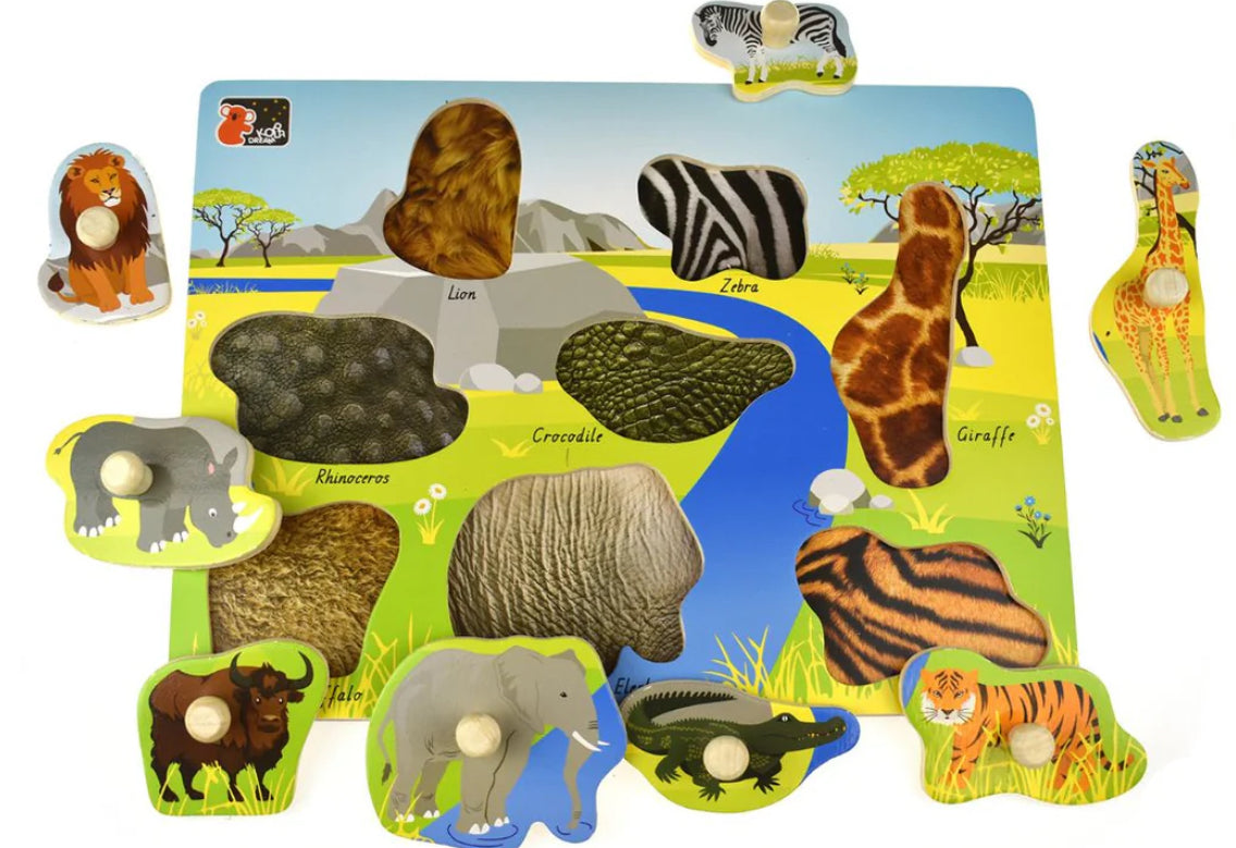 PEG PUZZLE WILD ANIMALS