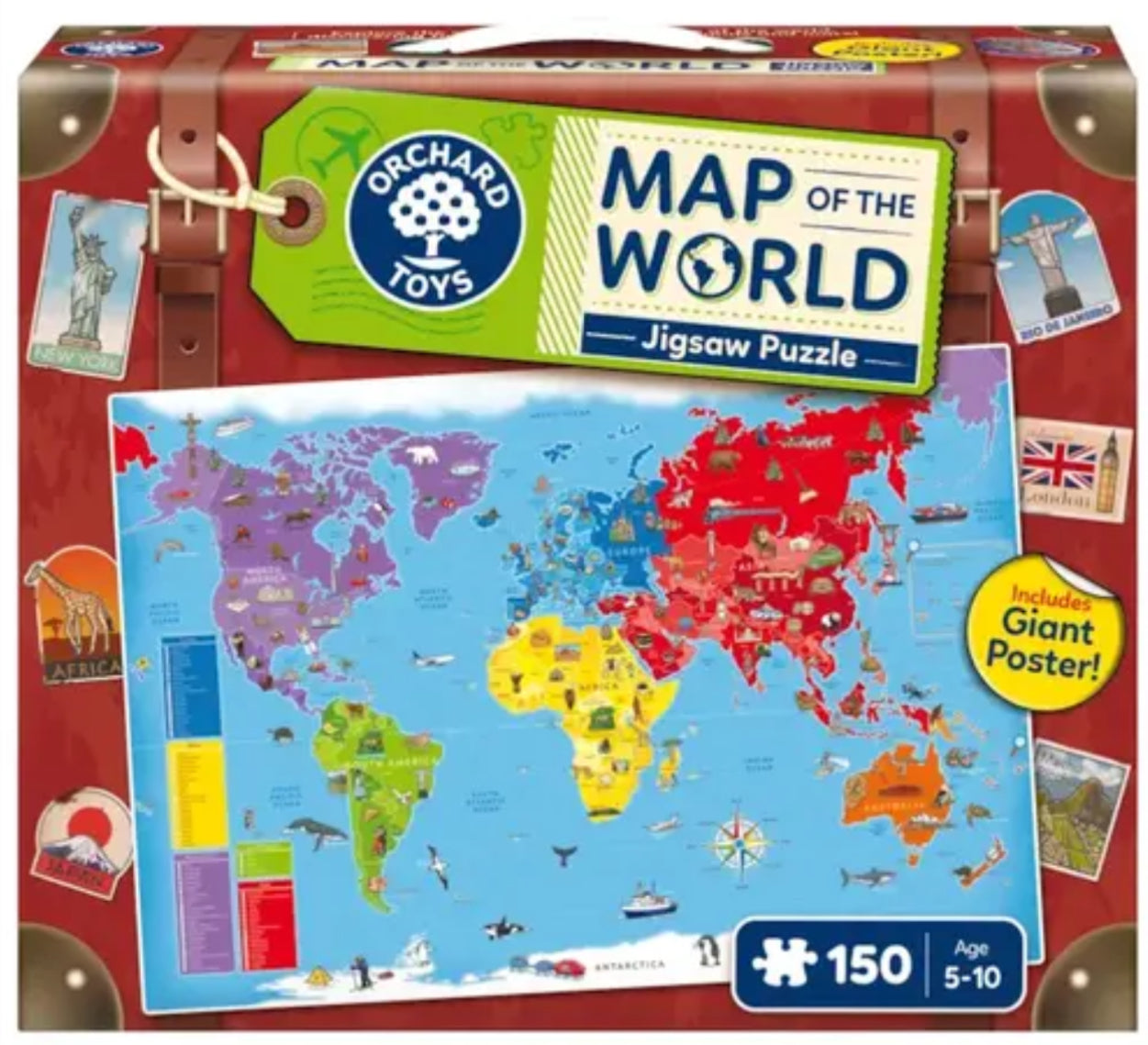 PUZZLE 150PC ORCHARD MAP OF THE WORLD
