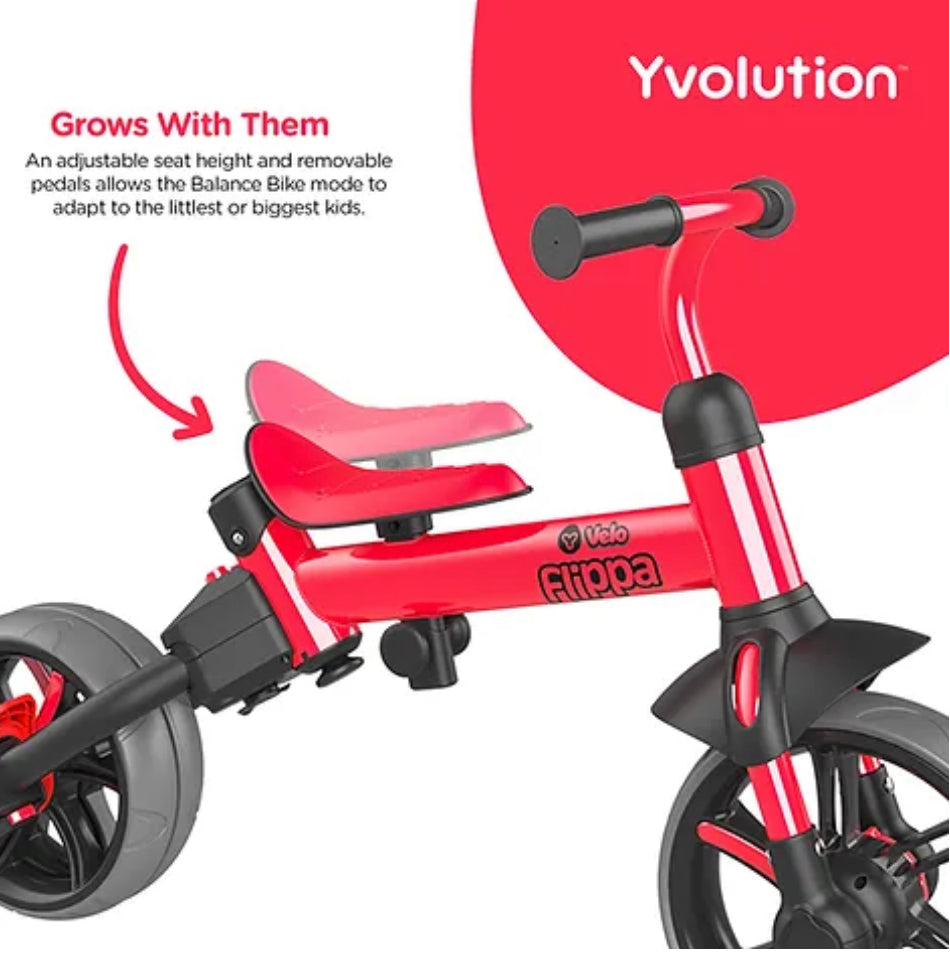 Yvelo Flippa Biketo Trike Red