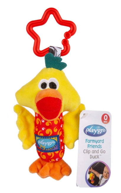 PLAYGRO FARMYARD FRIENDS CLIP & GO DUCK