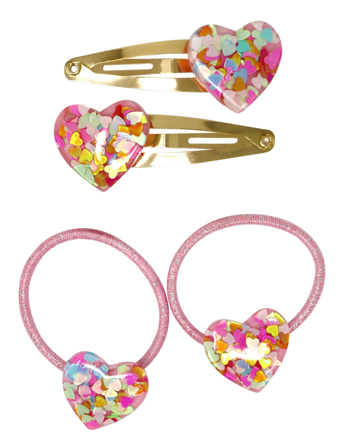 P/Pop Hdg105 Glitter Heart Hair Access