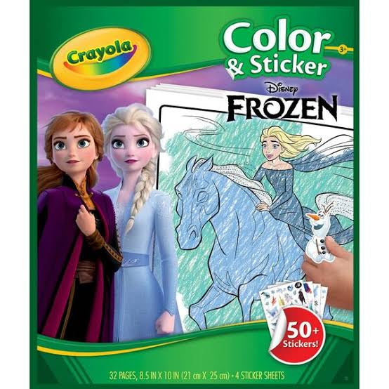 CRAYOLA COLOR & STICKER BOOK FROZEN REFR
