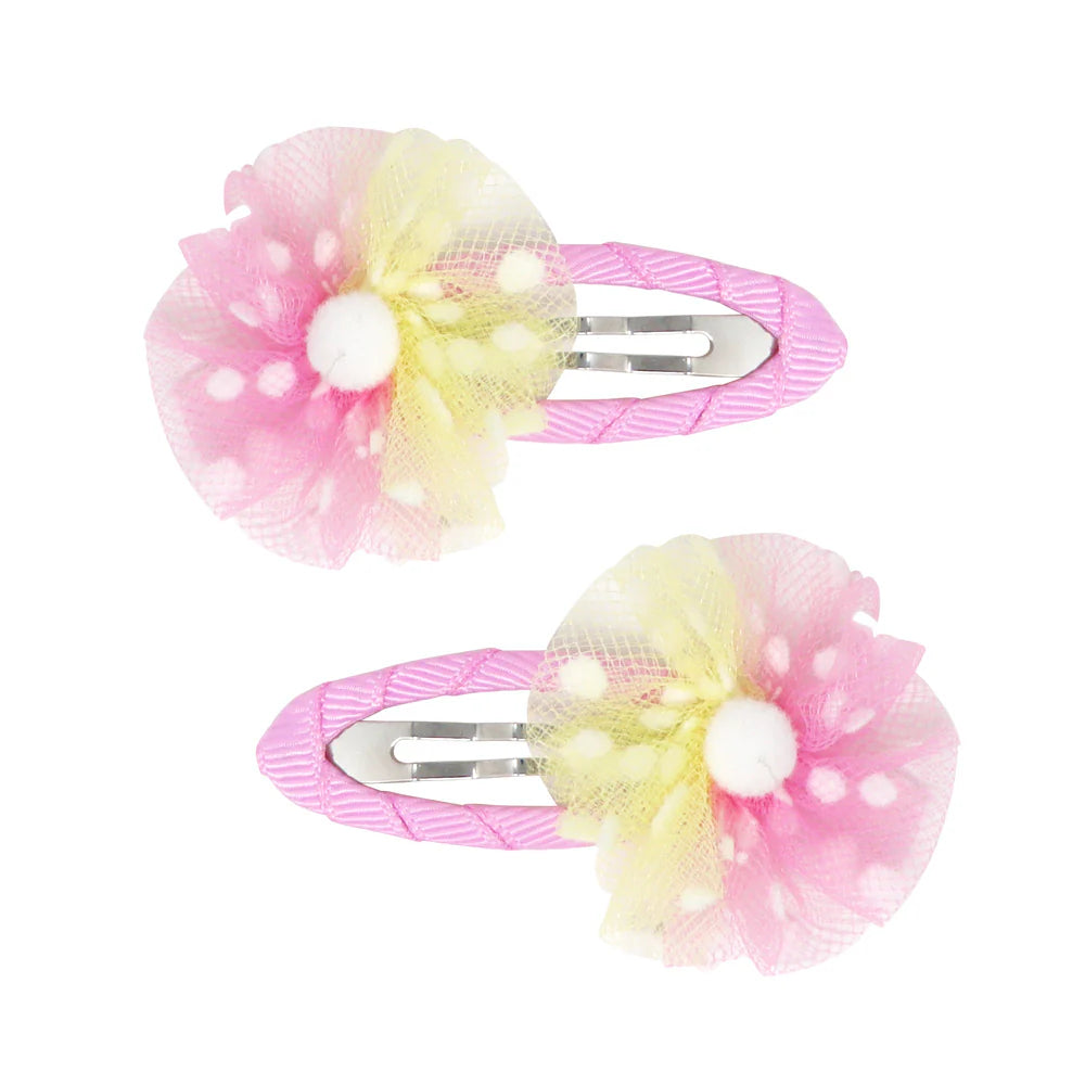 P/Pop Hcg184 Pink Mesh Hairclip