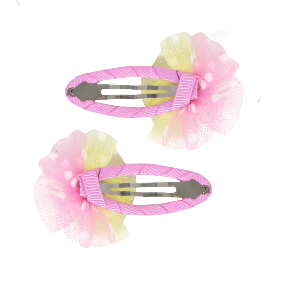 P/Pop Hcg184 Pink Mesh Hairclip
