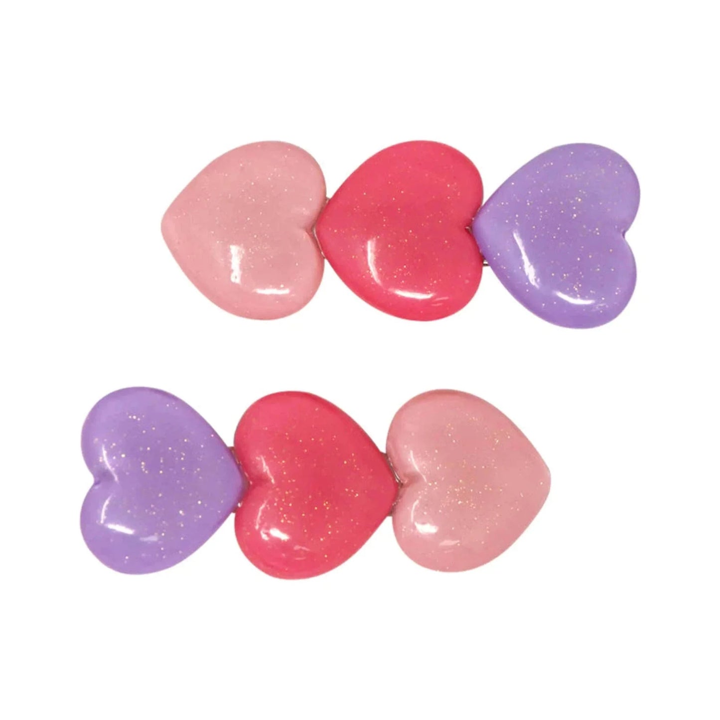 P/Pop Hcm114 Glitter Heart Alligator Cli