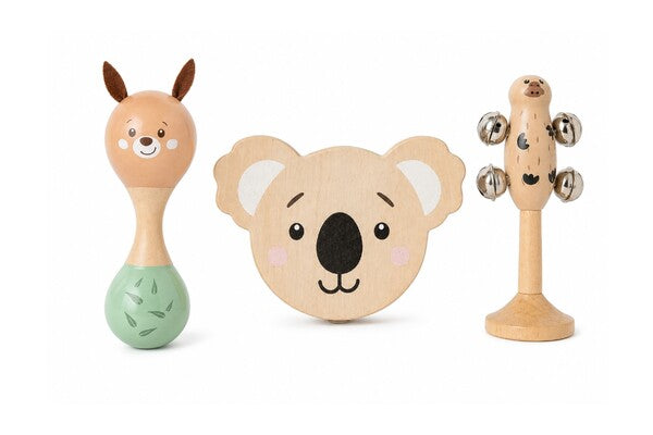 MUSIC 3 PCE SET BUSH BUDDIES AUSSIE BEAT