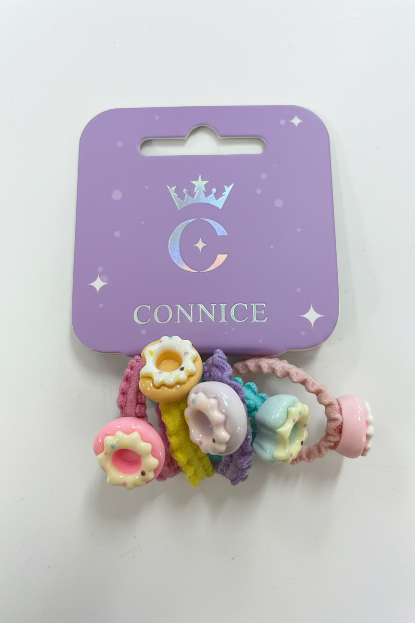 C/NICE HC08802 8PC CAKE MINI HAIR TIES