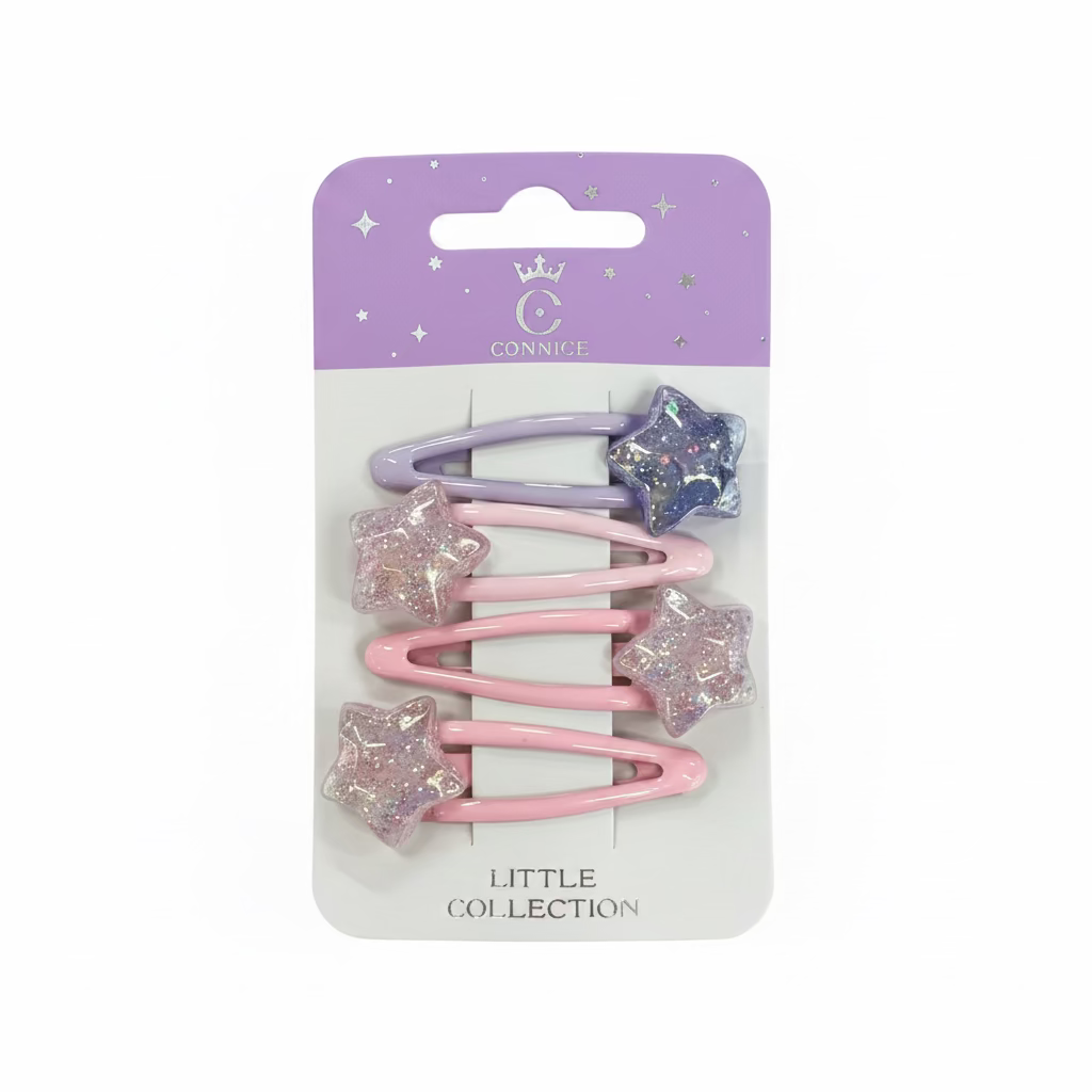 C/NICE HC12021 GLITTER B/FLY SNAP CLIPS