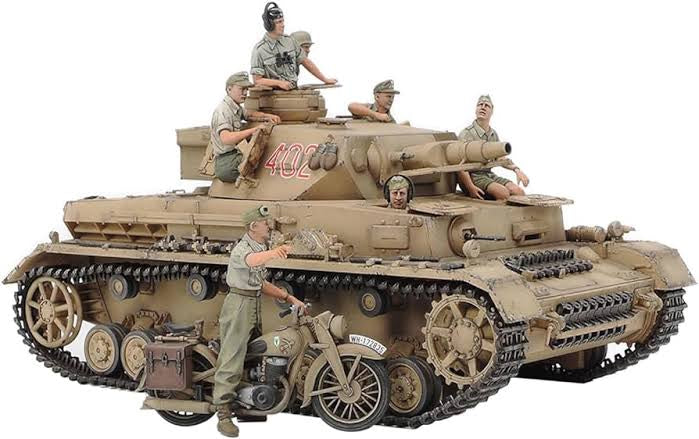 Tamiya 1:35 Panzer Iv & Motorcycle N Afr