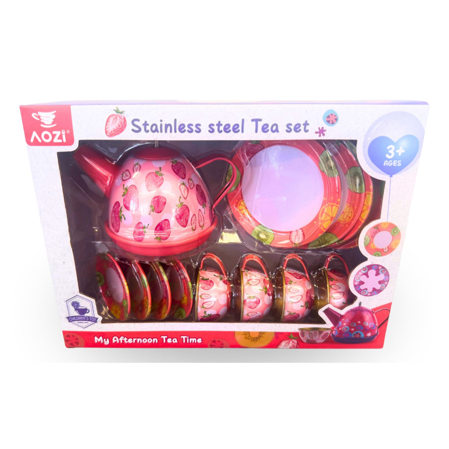 STAINLESS STEEL STRAWBERRY TEA SET