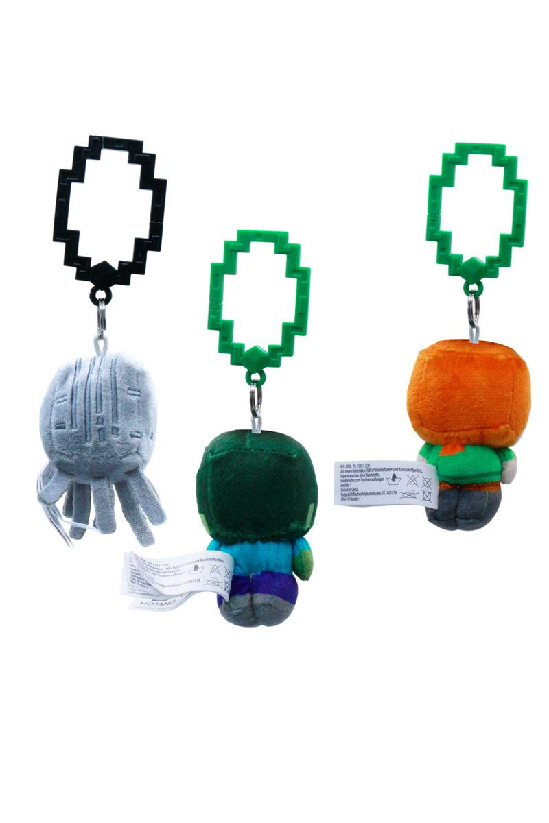 MINECRAFT 3.5" PLUSH BACKPACK HANGERS S1