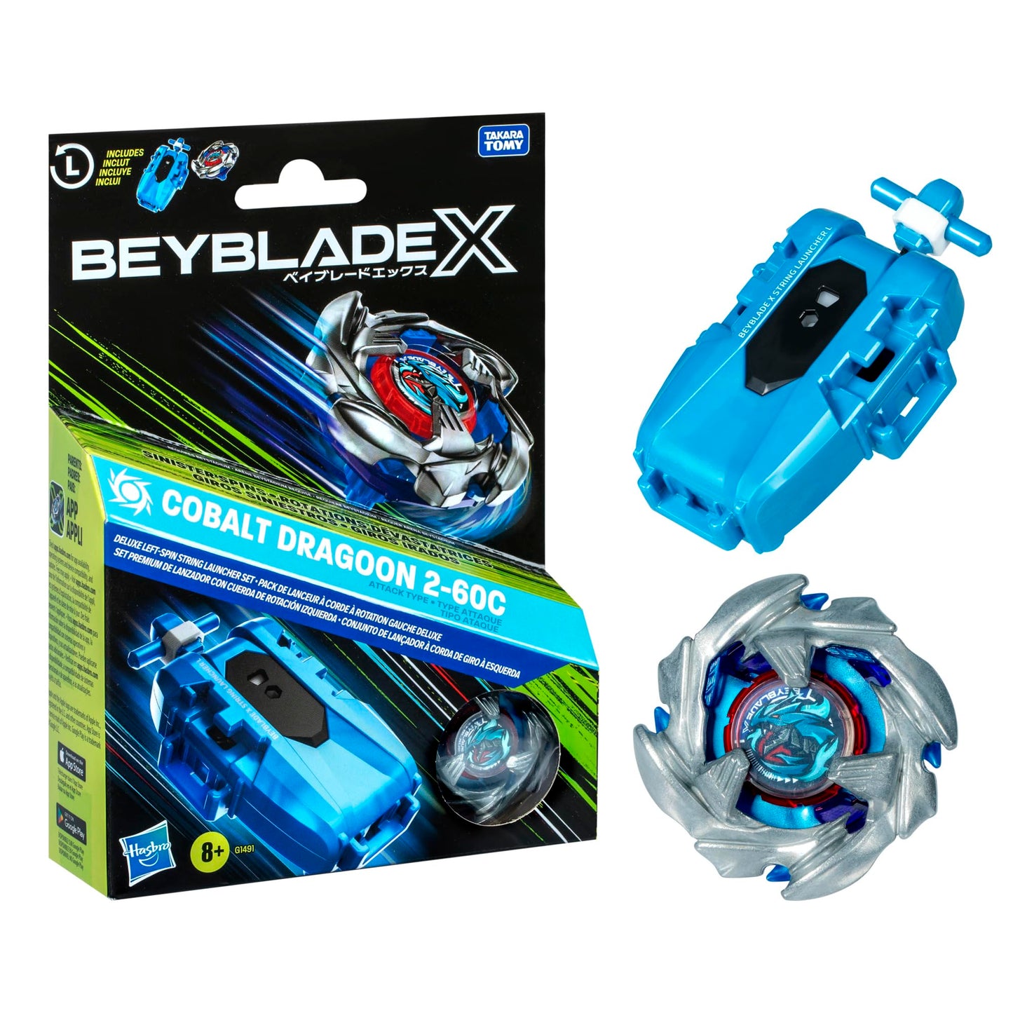 BEYBLADE X COBALT DRAGOON LAUNCHER