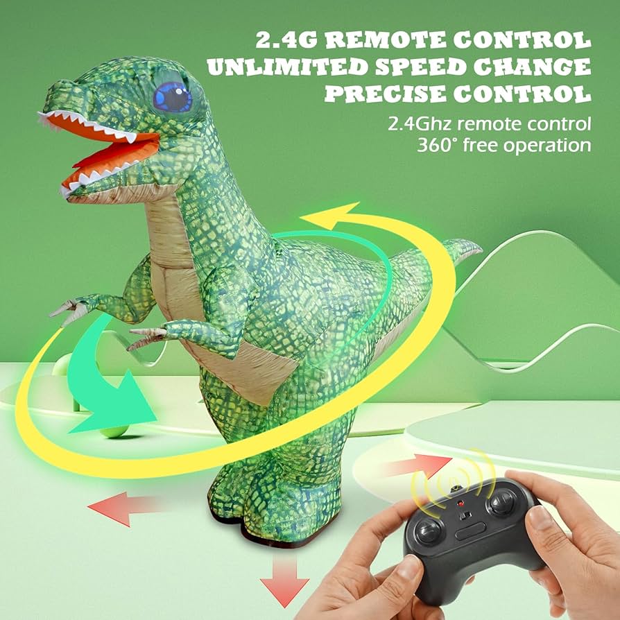 INFLATING 90CM DINOSAUR R/C