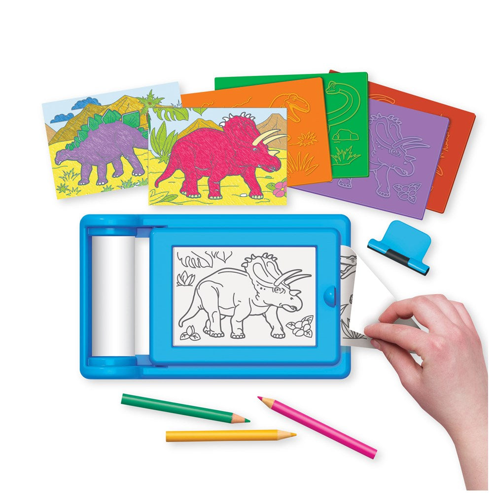 4M KIDZMAKER RUB ART DINOSAUR STUDIO