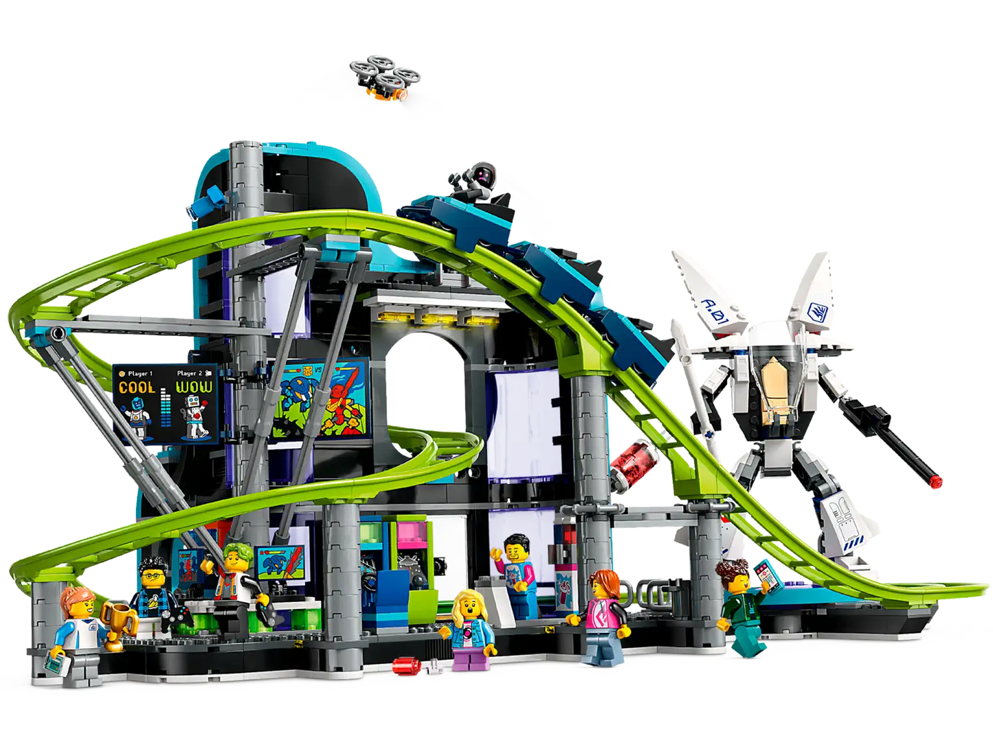 LEGO 60421 CITY ROBOT ROLLER COASTER PRK