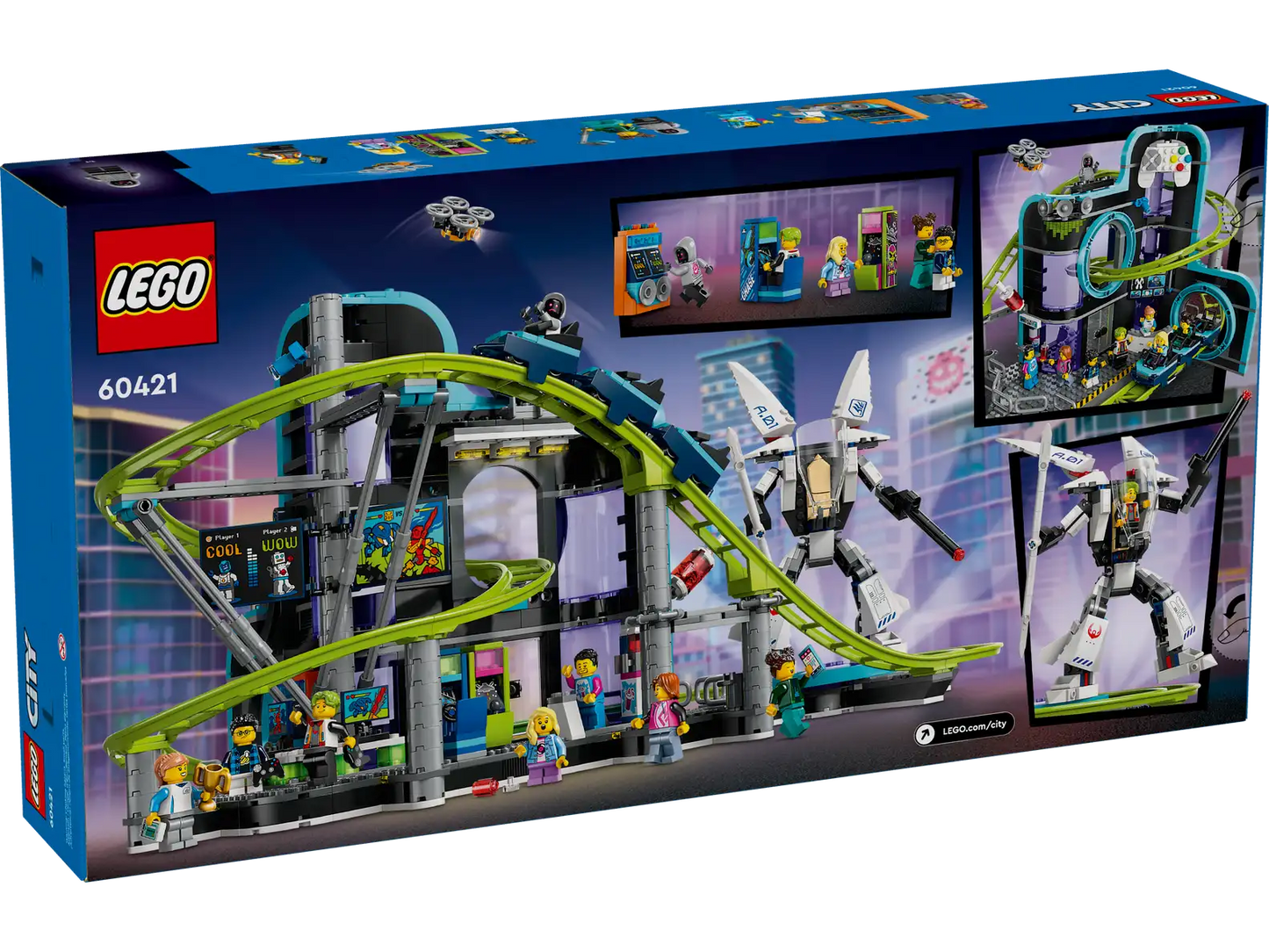 LEGO 60421 CITY ROBOT ROLLER COASTER PRK