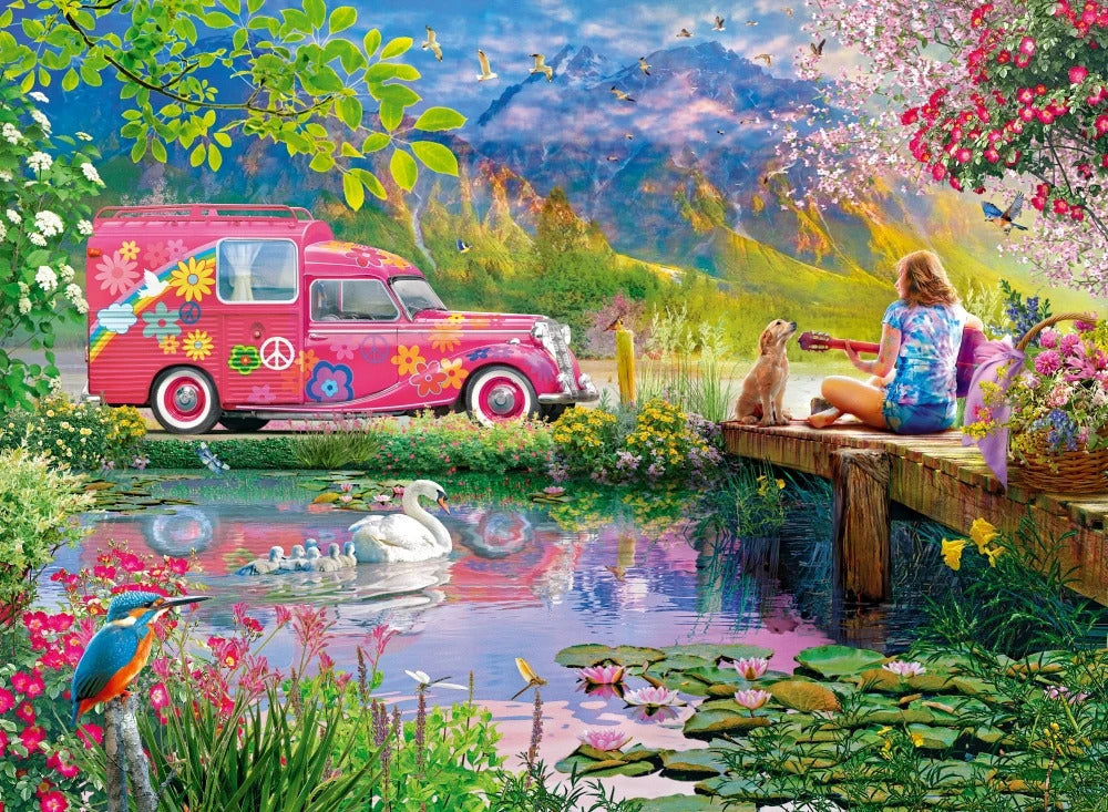 PUZZLE 1000PC ROAD LESS TRAVEL HIPPIE