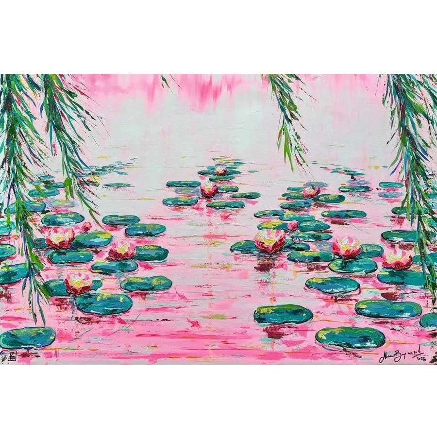 PUZZLE 4000PC PINK WATER LILIES