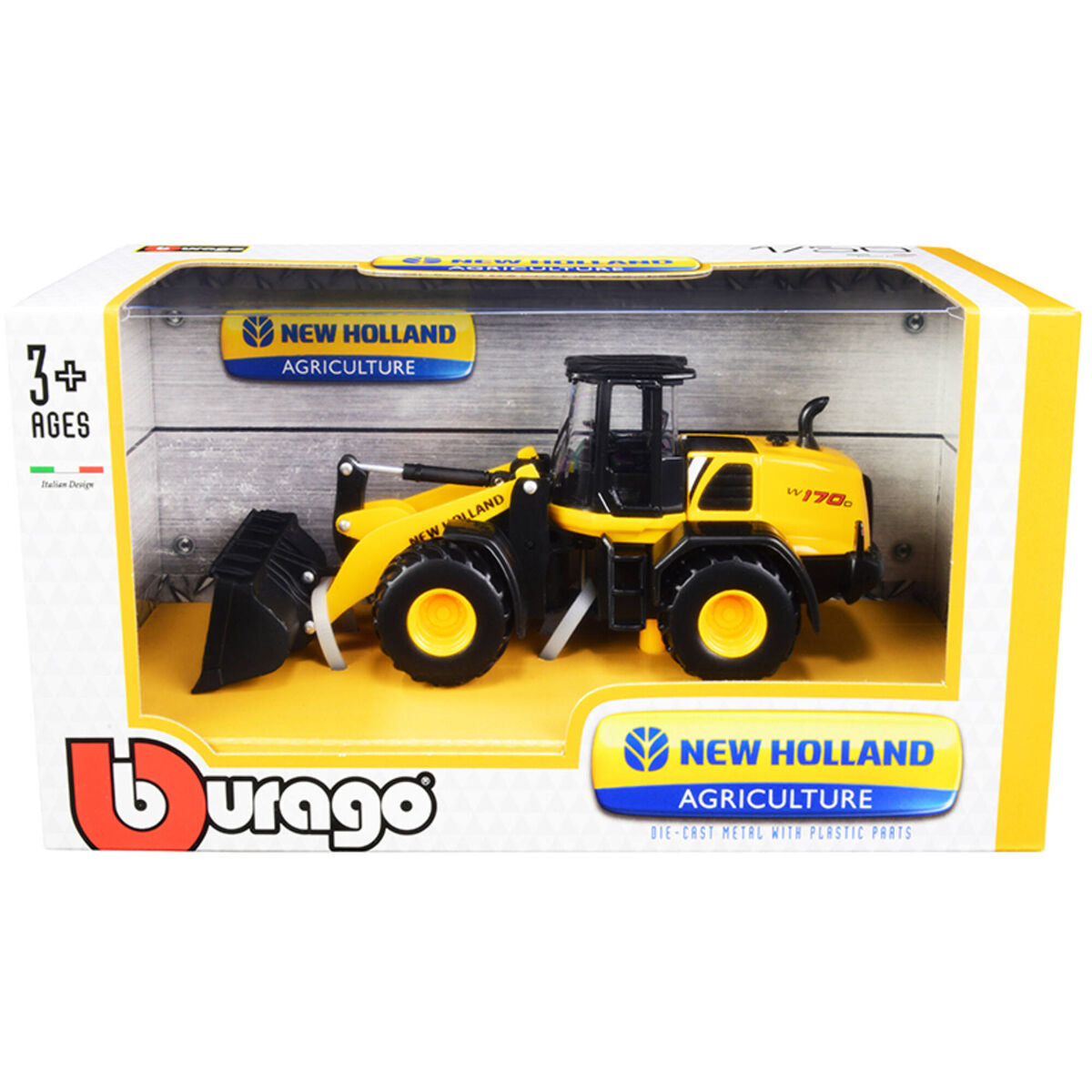BBURAGO 1:50 NEW HOLLAND/VOLVO CONSTRUCT