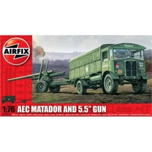 AIRFIX 1:76 AEC MATADOR & 5.5 INCH GUN