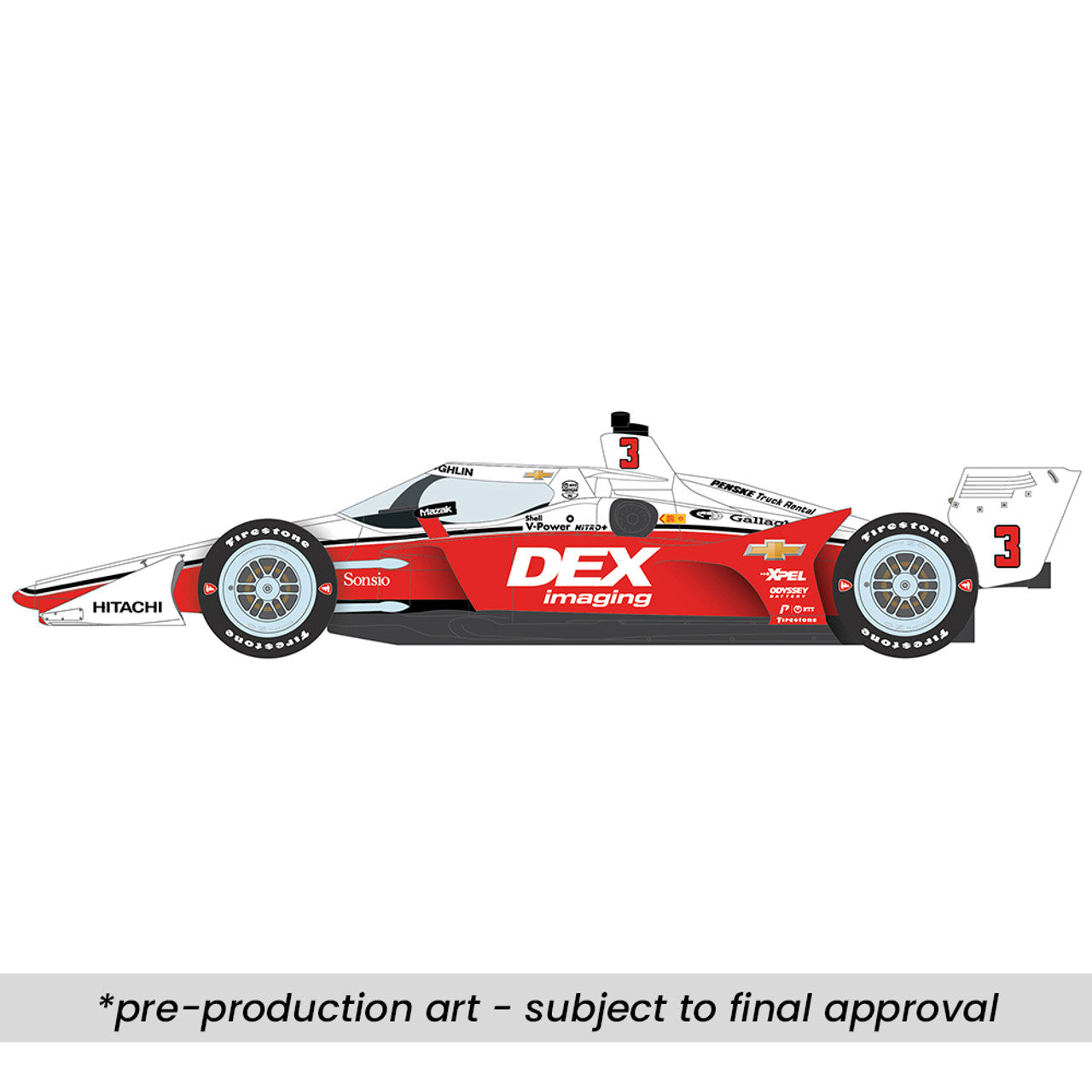 1:18 PENSKE #3 DEX 2025 INDYCAR SCOTT M