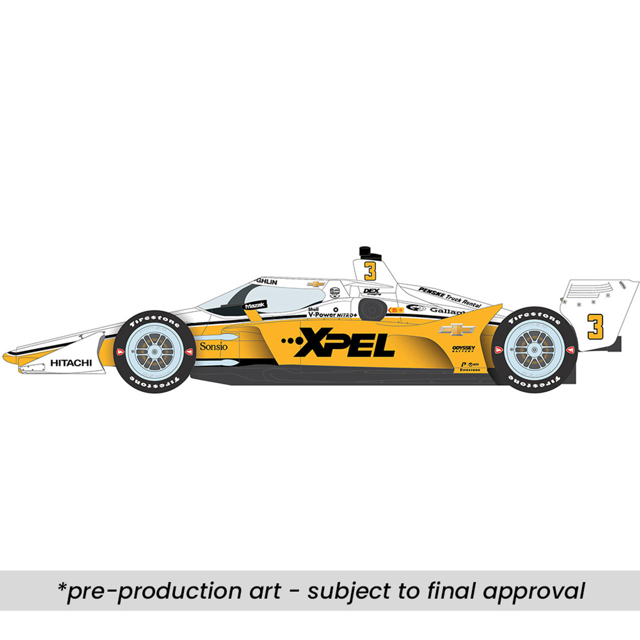 1:18 PENSKE #3 XPEL 2025 INDYCAR SCOTT M