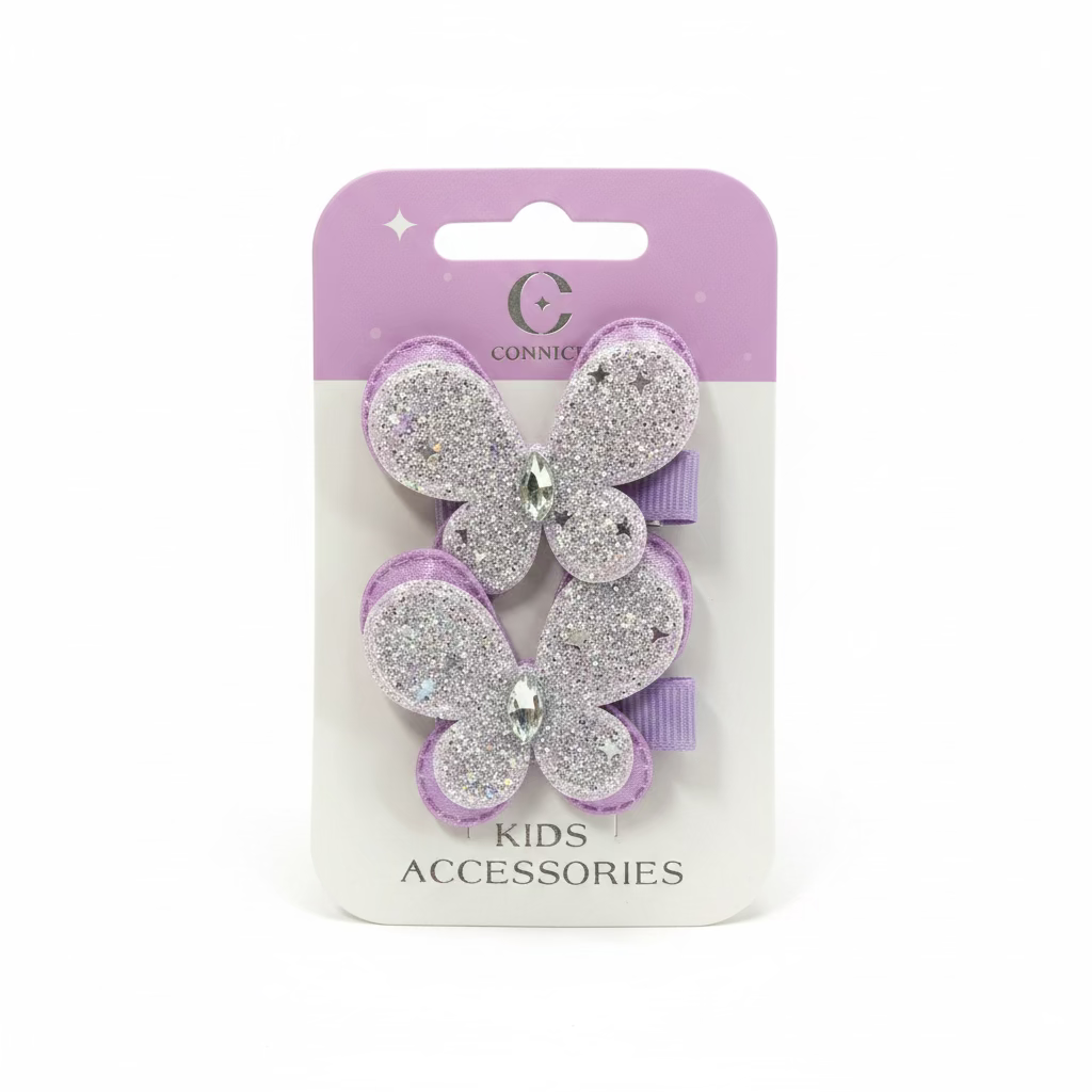 C/NICE HC11796 GLITTER BUTTERFLY CLIPS