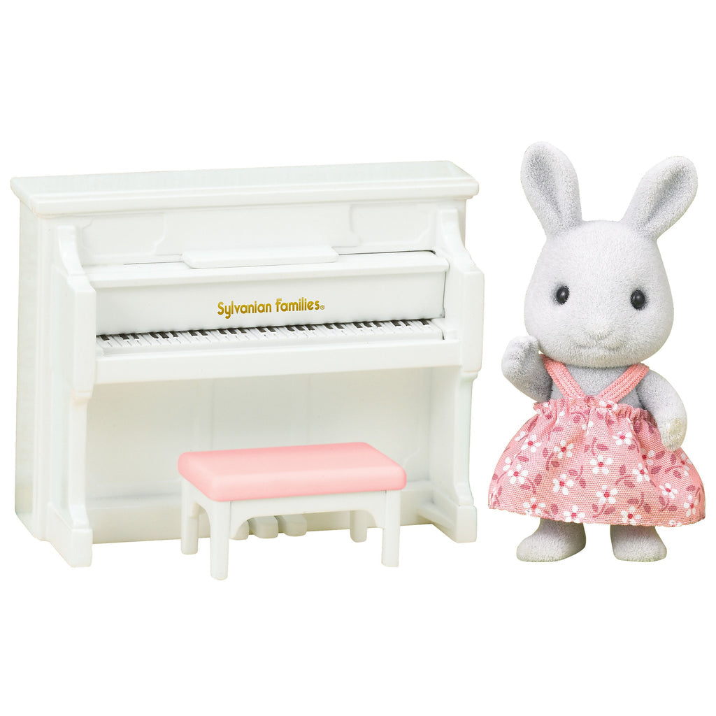 SYL/F RABBIT SISTER WITH PIANO SET