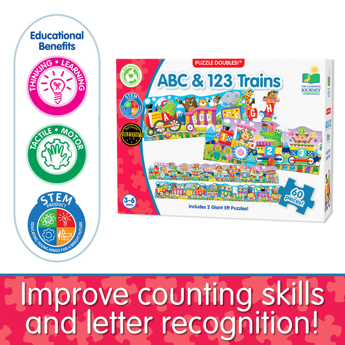 TLJ JUMBO FLOOR PUZZLE ABC & 123 TRAIN