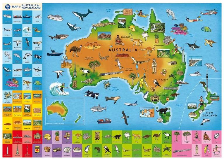 ORCHARD PUZZLE MAP OF AUSTRALIA & NEW ZE
