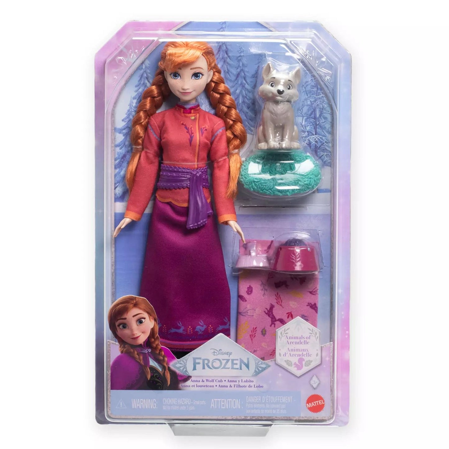 FROZEN ANNA DOLL WITH WOLF CUB