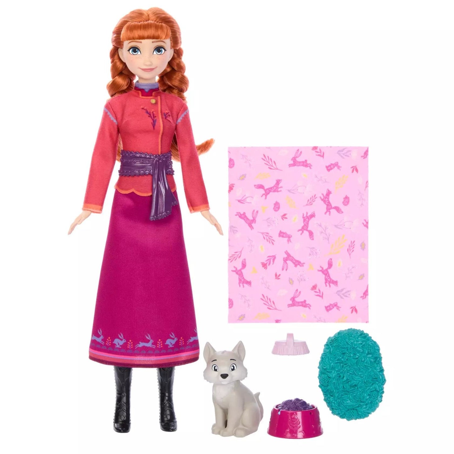 FROZEN ANNA DOLL WITH WOLF CUB