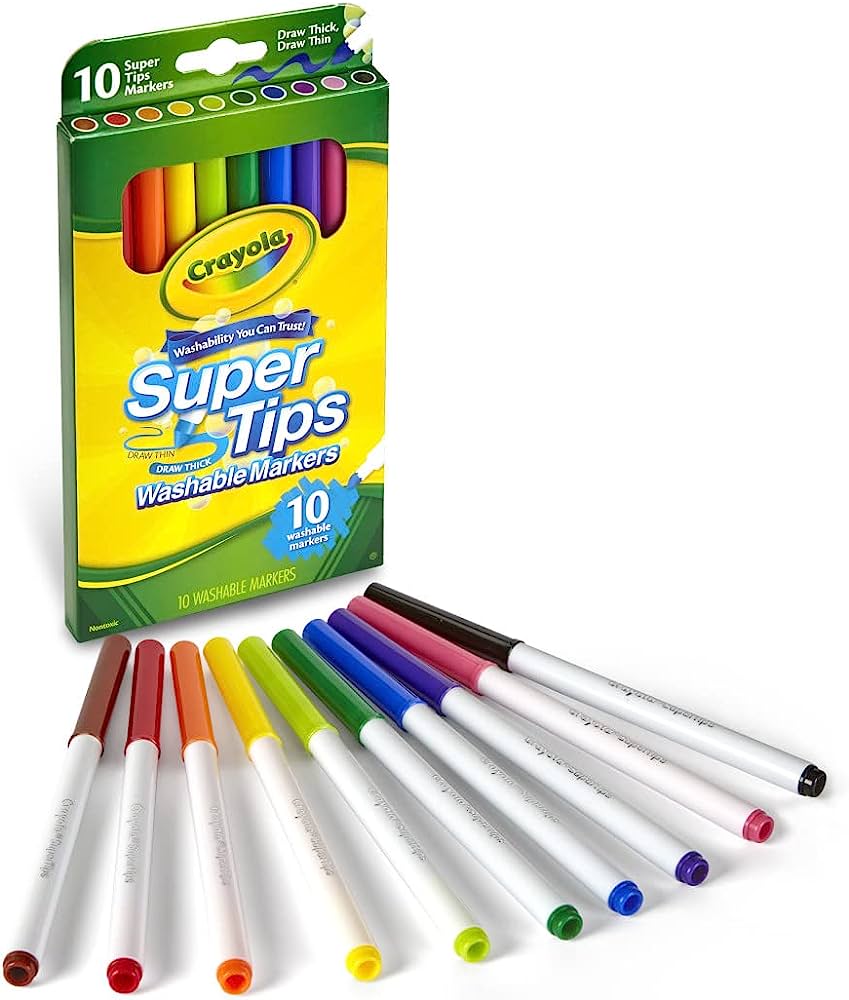 CRAYOLA MARKER SUPER TIPS 10CT